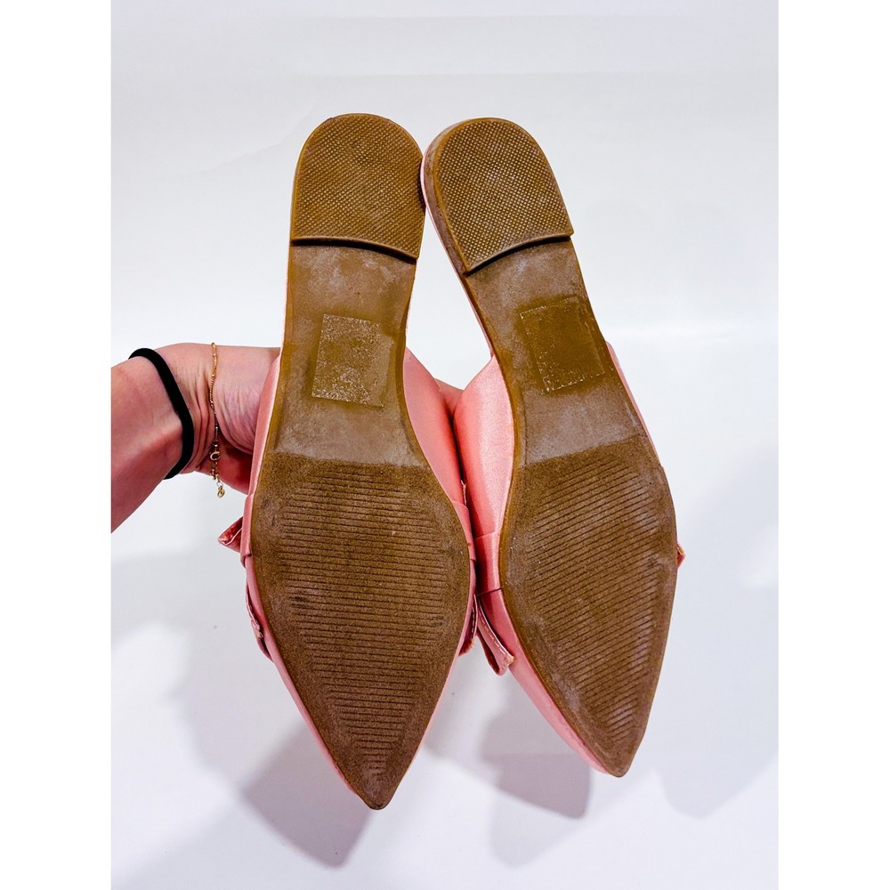 YOKI Pink satin pointed mules | Bow coquette | Size 8 - Picture 9 of 9